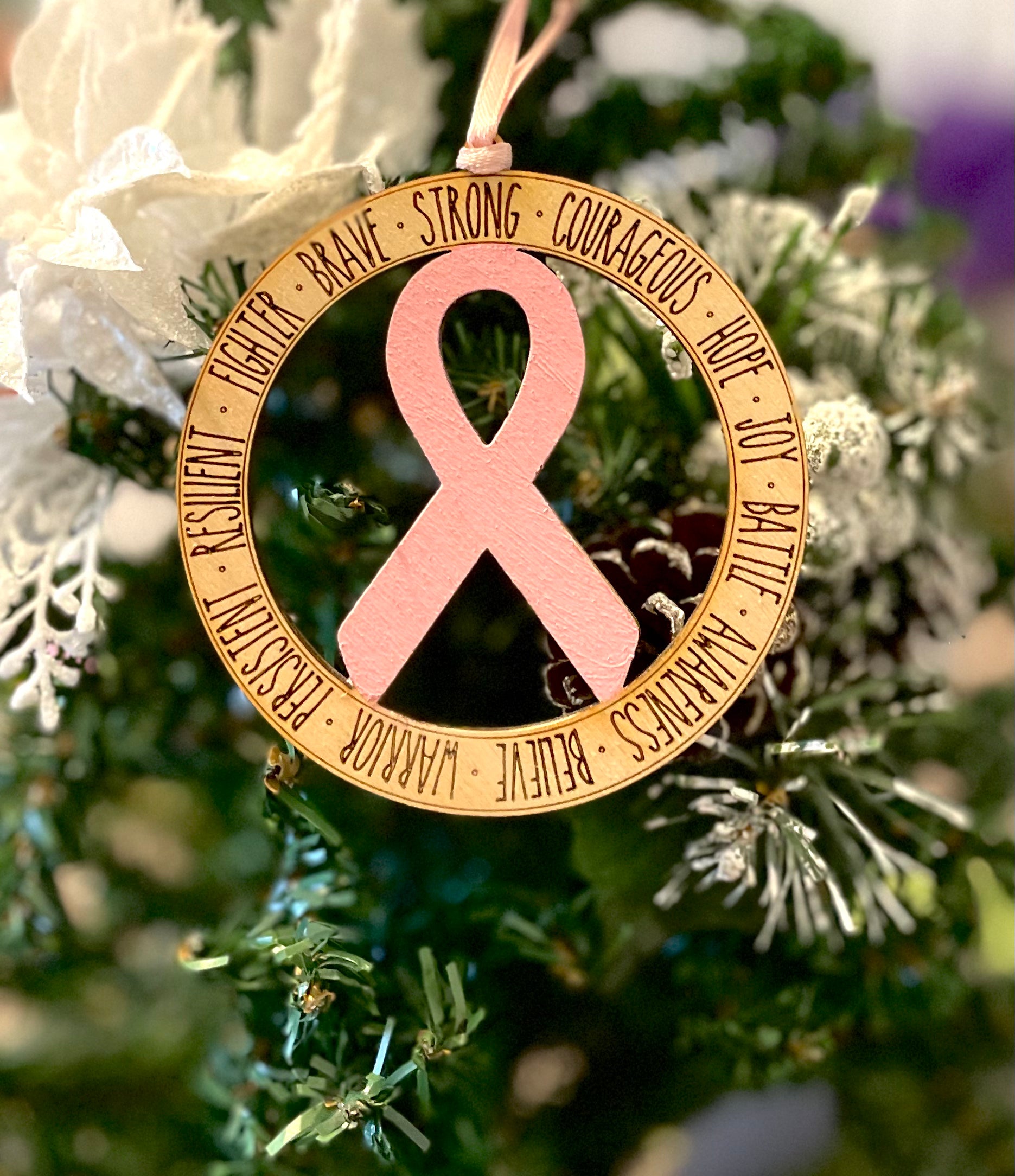 Cancer Ribbon Ornament